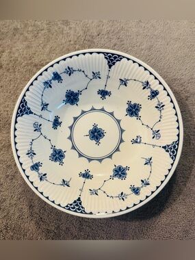 White & Blue Floral Ceramic Trinkit Dish